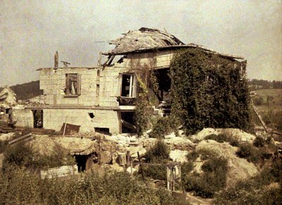 The Boevre Farm Building in Ruins, Soissons, Aisne, France, 1917 by Fernand Cuville